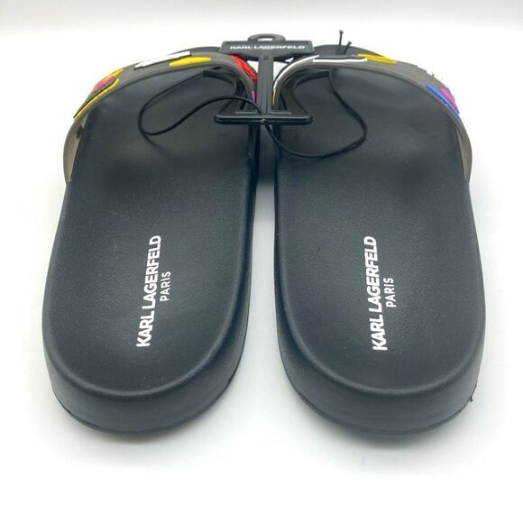 NWT Karl Lagerfeld Paris Zabina Black Sandals Size 8M - Picture 4 of 7